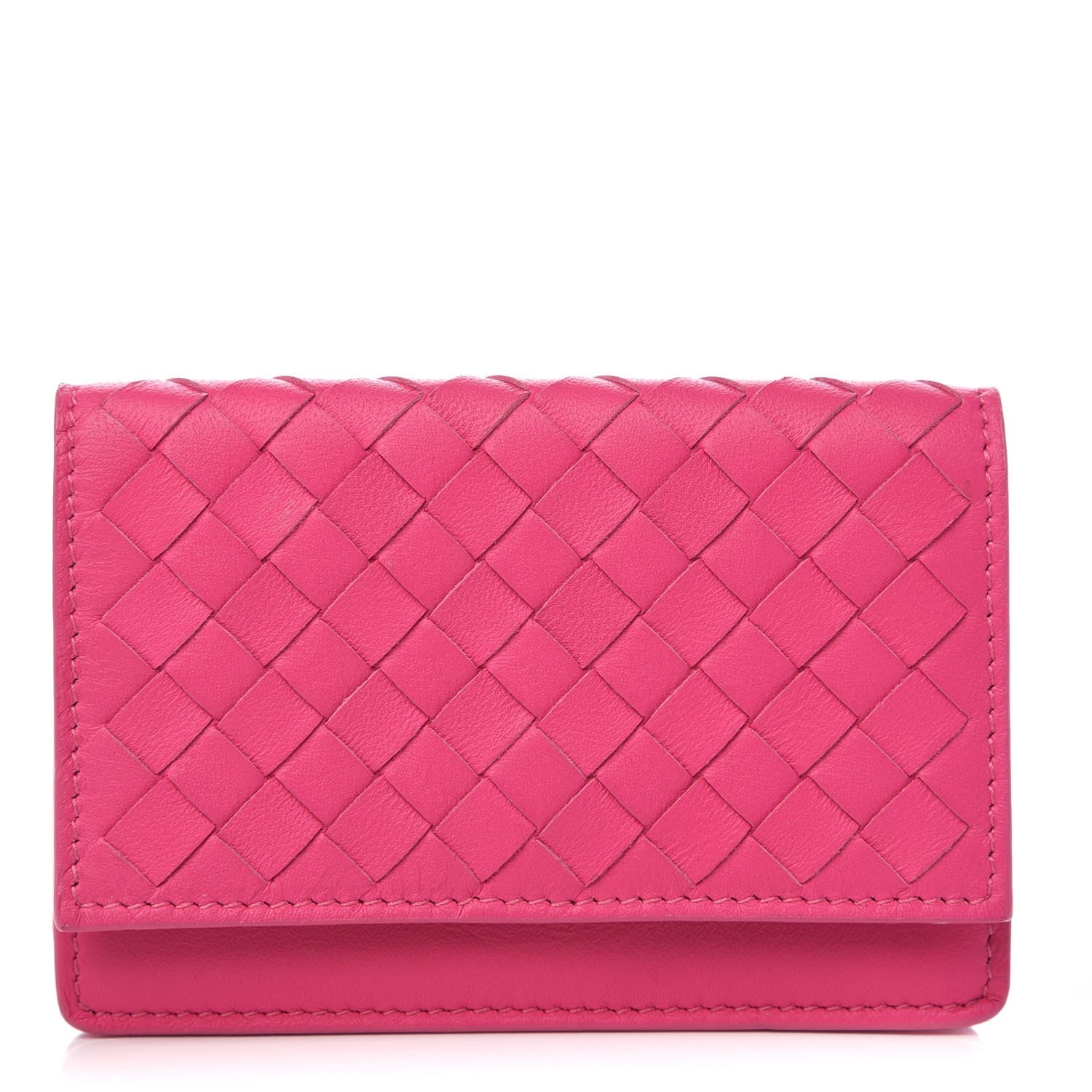 Bottega Veneta Nappa Intrecciato Card Holder Rosa Shock 1 of 7