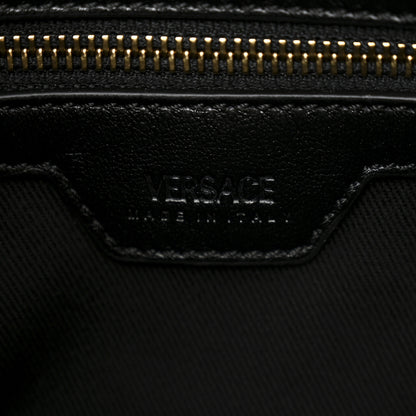 Versace Calfskin Quilted Greca Goddess Tote Bag Black 6 of 9