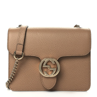 Gucci Dollar Calfskin Interlocking G Shoulder Bag Camelia 1 of 11