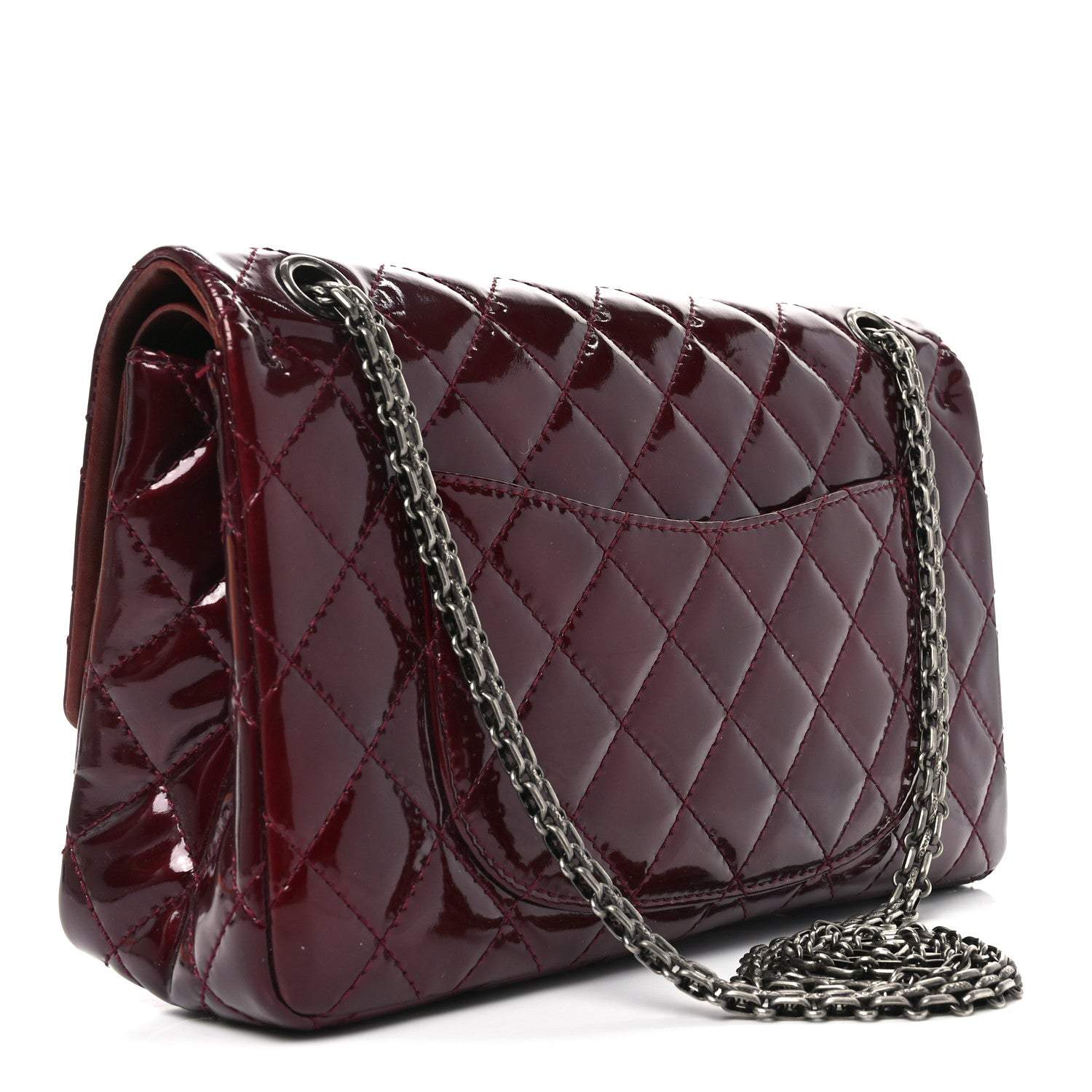 Chanel Patent Quilted 2.55 Reissue 226 Flap Burgundy 3 of 11