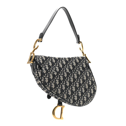 Christian Dior Oblique Saddle Bag Blue 3 of 10