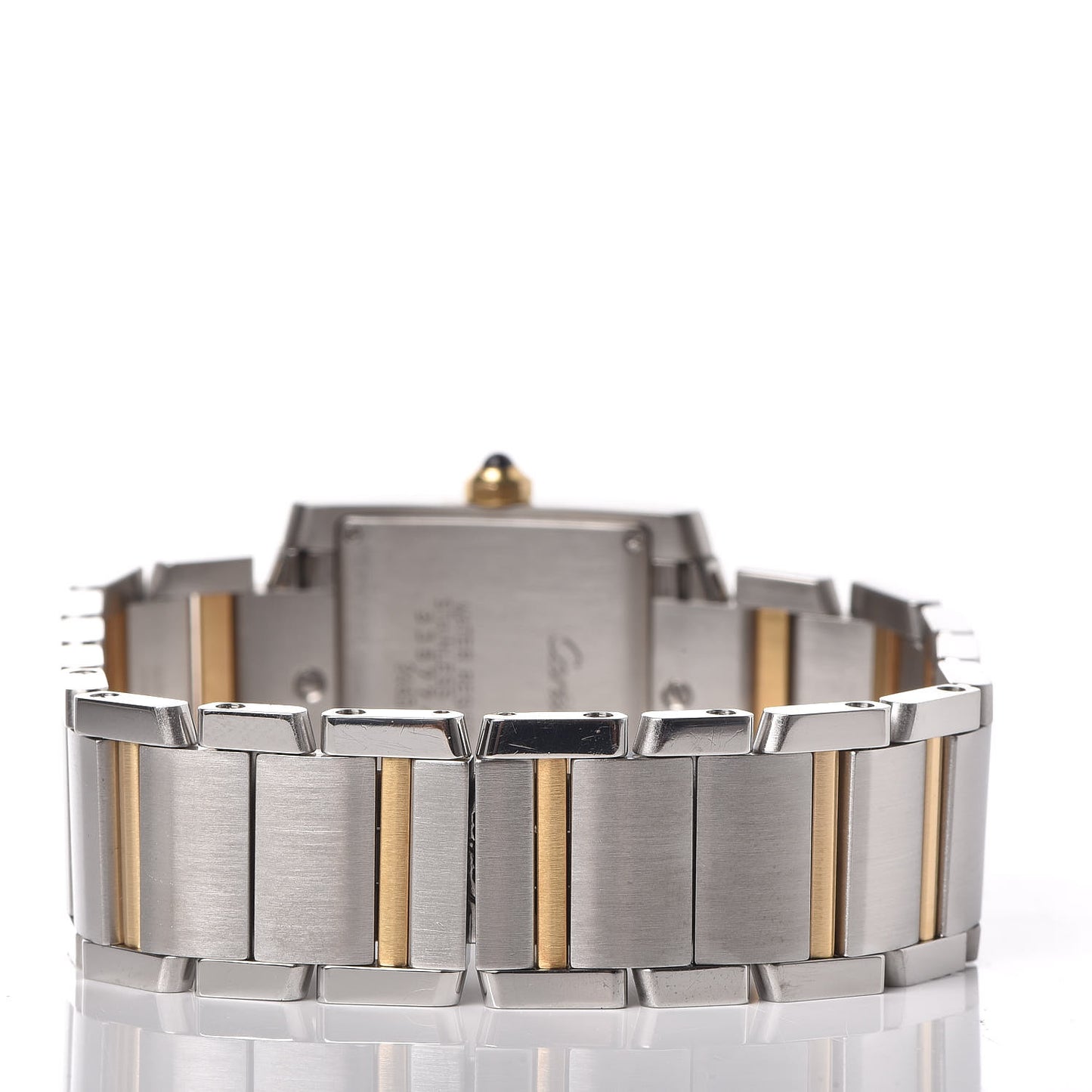 Stainless Steel 18K Yellow Gold 25mm Tank Francaise Quartz Watch