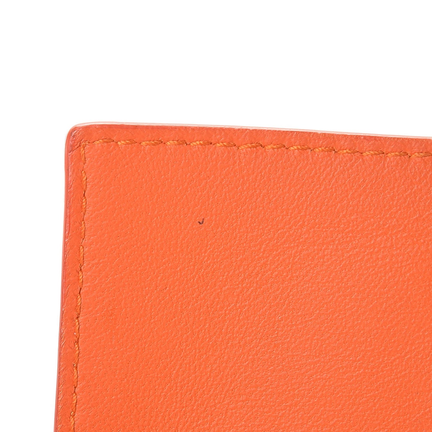 Nappa Intrecciato Card Holder Tangerine
