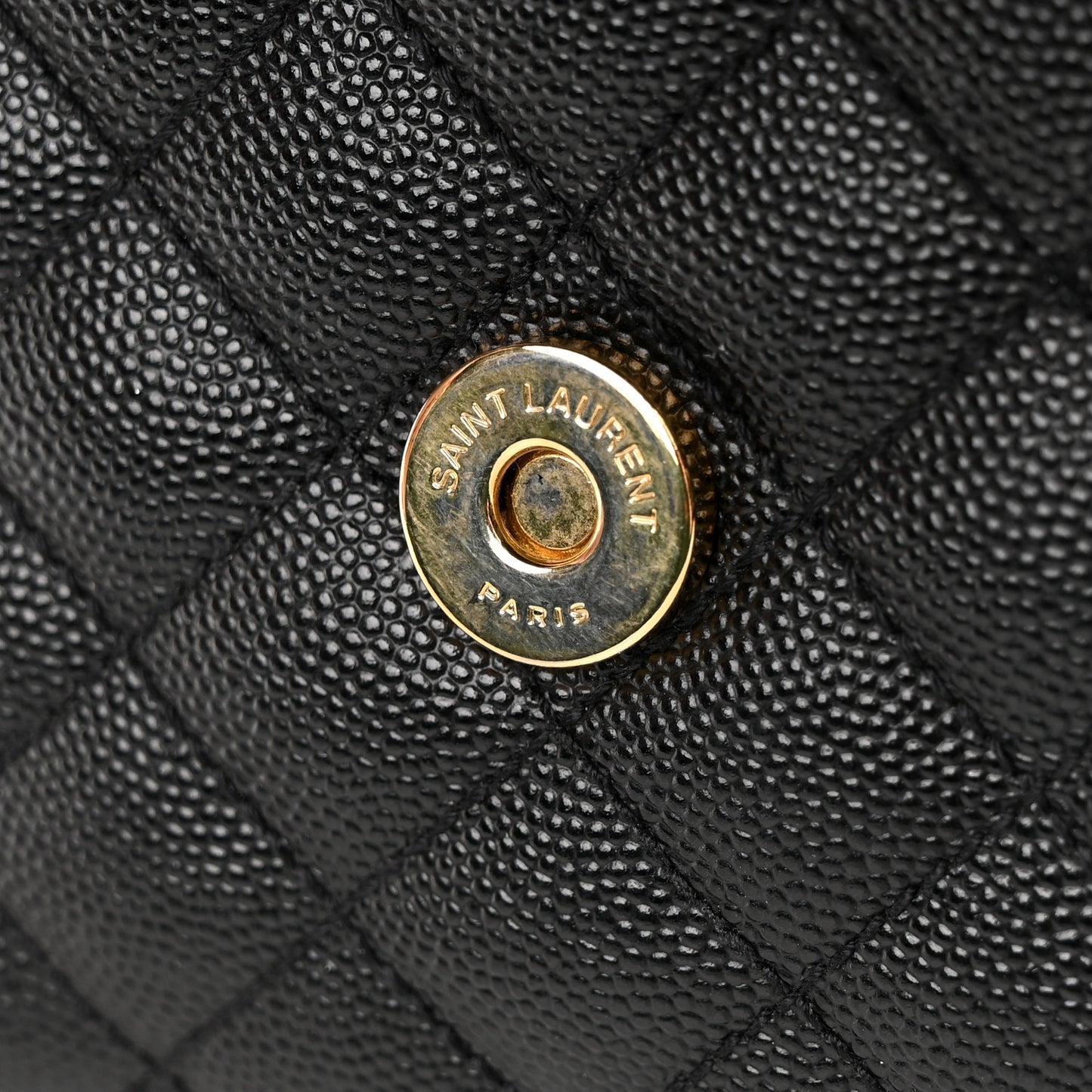 Grain De Poudre Textured Mixed Matelasse Triquilt Medium Monogram Satchel Black