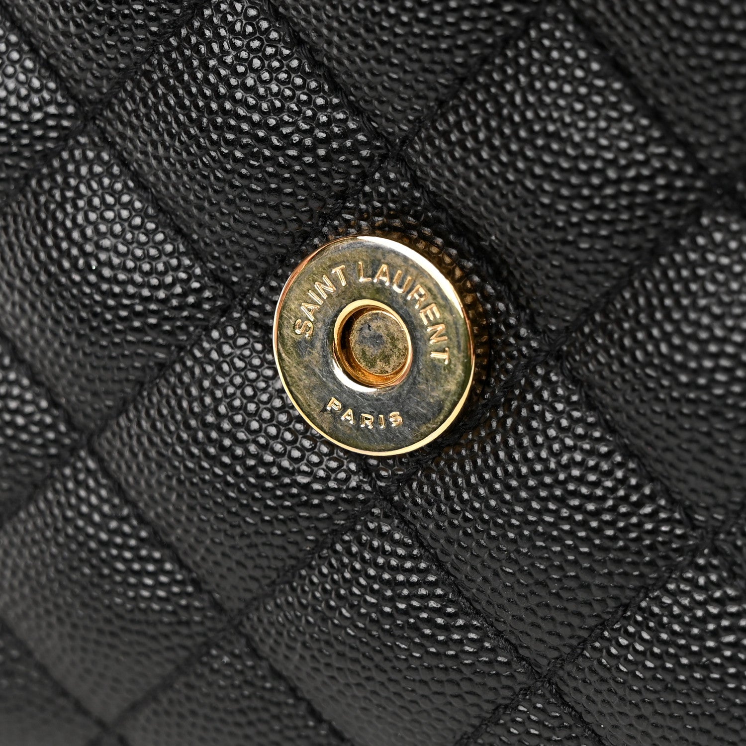 Saint Laurent Grain De Poudre Textured Mixed Matelasse Triquilt Medium Monogram Satchel Black 14 of 19