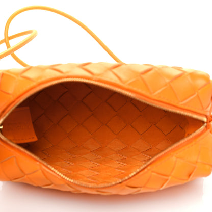 Bottega Veneta Nappa Calfskin Intrecciato Mini Looping Crossbody Tangerine 4 of 8