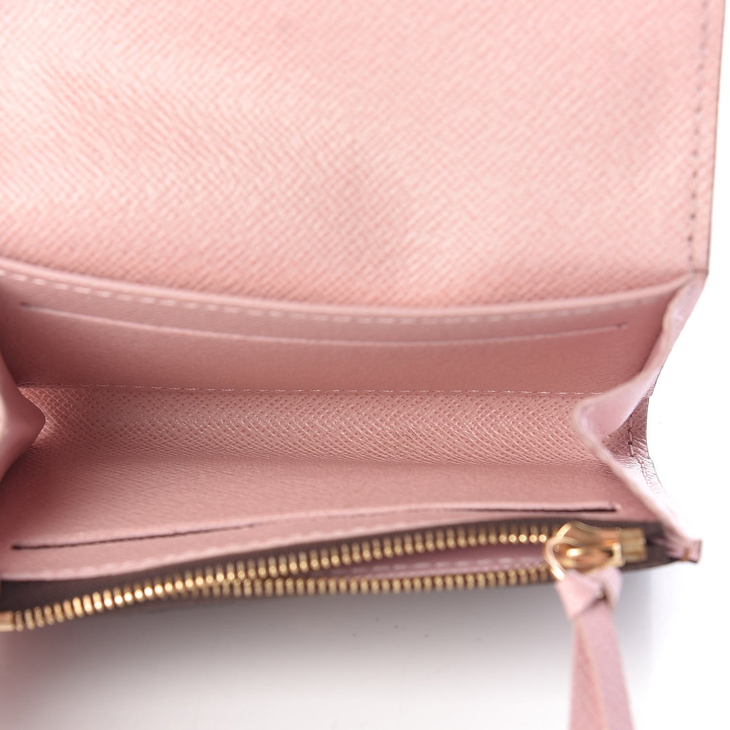 Damier Ebene Rosalie Coin Purse Rose Ballerine