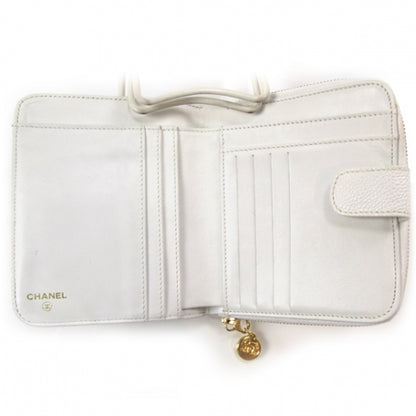 Chanel Caviar French Wallet White 4 of 8