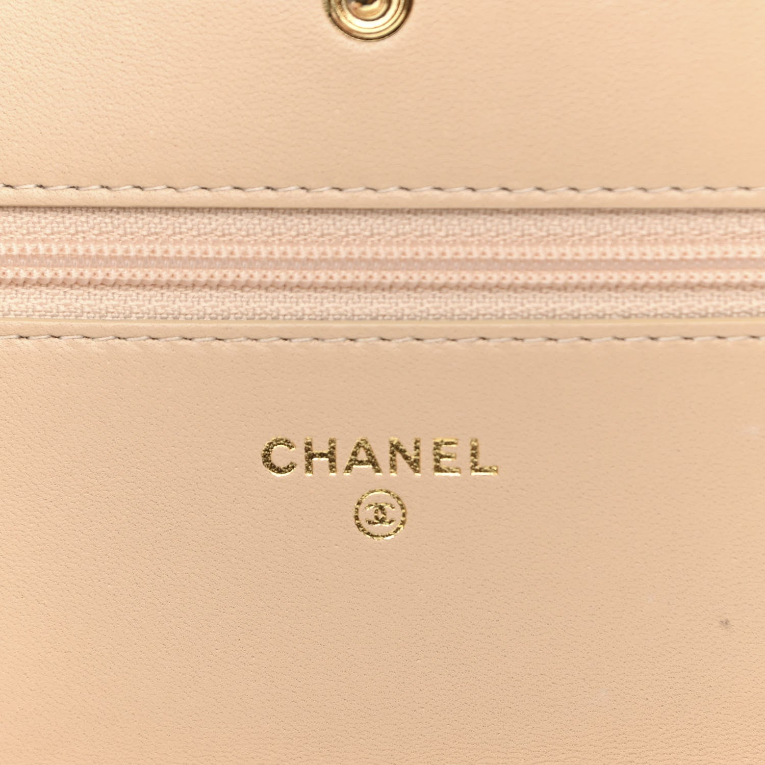 Chanel Lambskin Quilted Boy Wallet On Chain WOC Beige 6 of 14