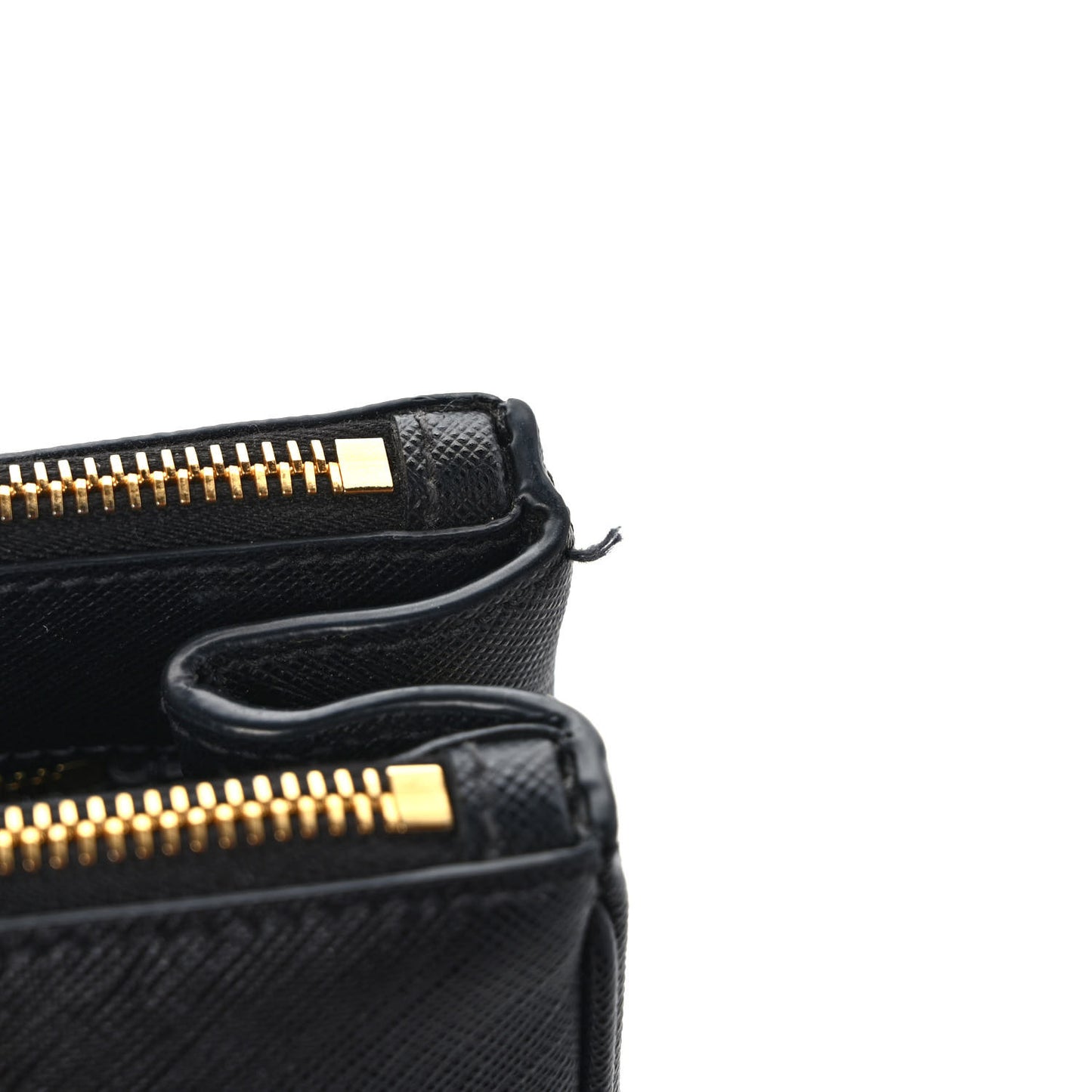 Saffiano Medium Galleria Double Zip Tote Black