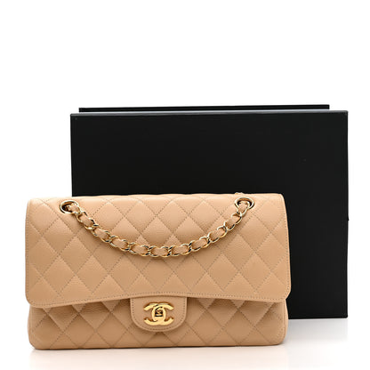 Chanel Caviar Quilted Medium Double Flap Beige 10 of 10