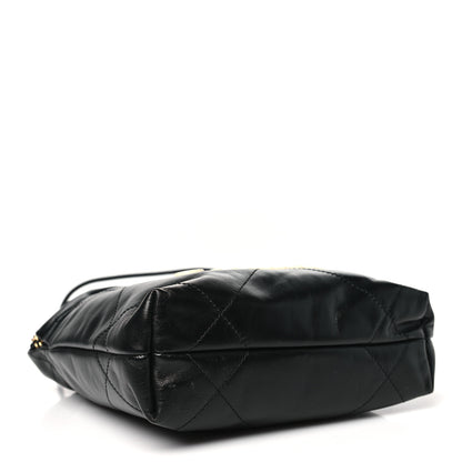 Chanel Shiny Calfskin Quilted Mini Chanel 22 Black White 4 of 10