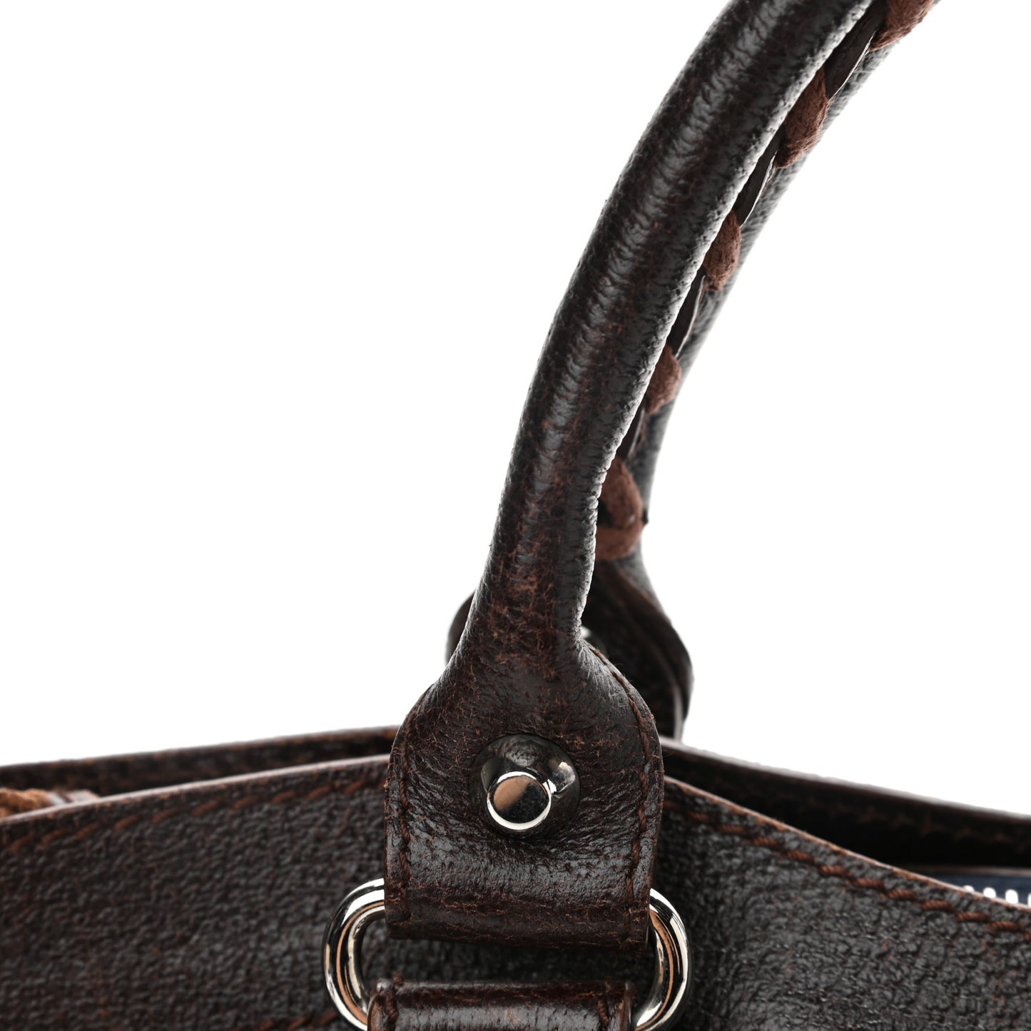 Denim Pigskin Classic Silver Hardware First Chocolate