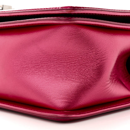 Chanel Metallic Patent Calfskin Quilted Medium Boy Flap Pink 10 of 11