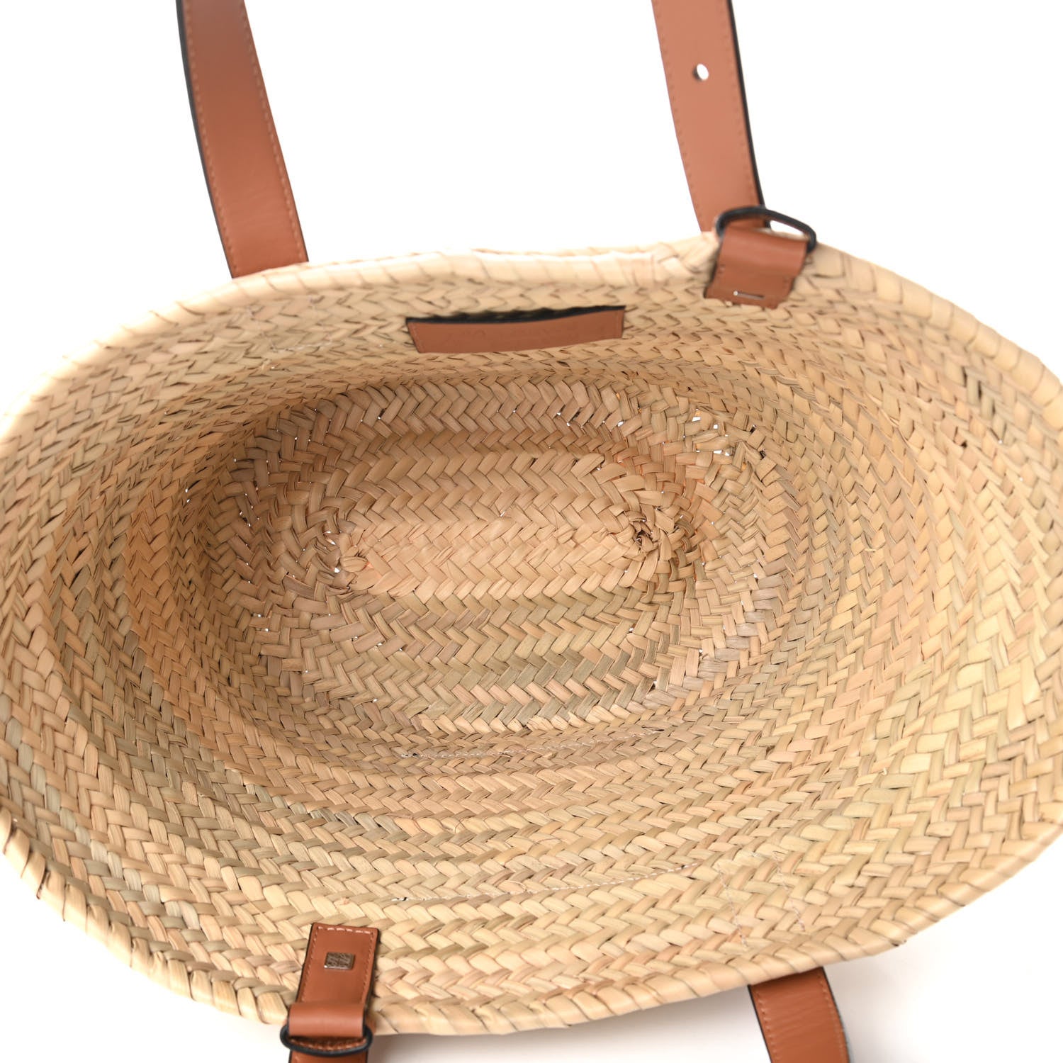 Loewe X MY NEIGHBOR TOTORO Raffia Dust Bunnies Basket Tote Bag Black Tan 5 of 9