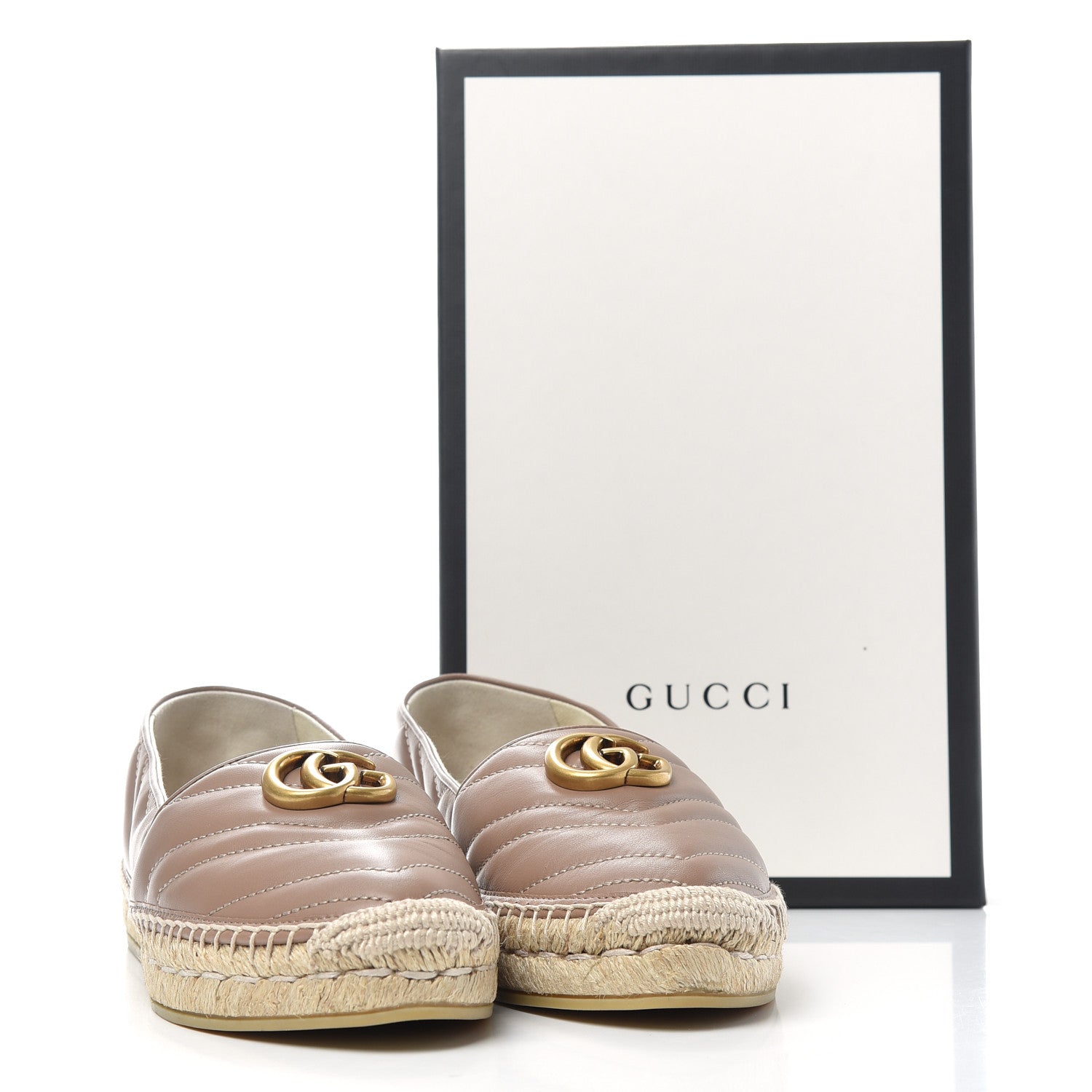 Gucci Nappa Matelasse GG Marmont Espadrilles 38.5 Porcelain Rose 11 of 11