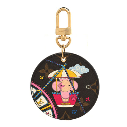 Louis Vuitton Monogram 2020 Christmas Animation Big Wheel Bag Charm Key Ring Rose Ballerine 1 of 5