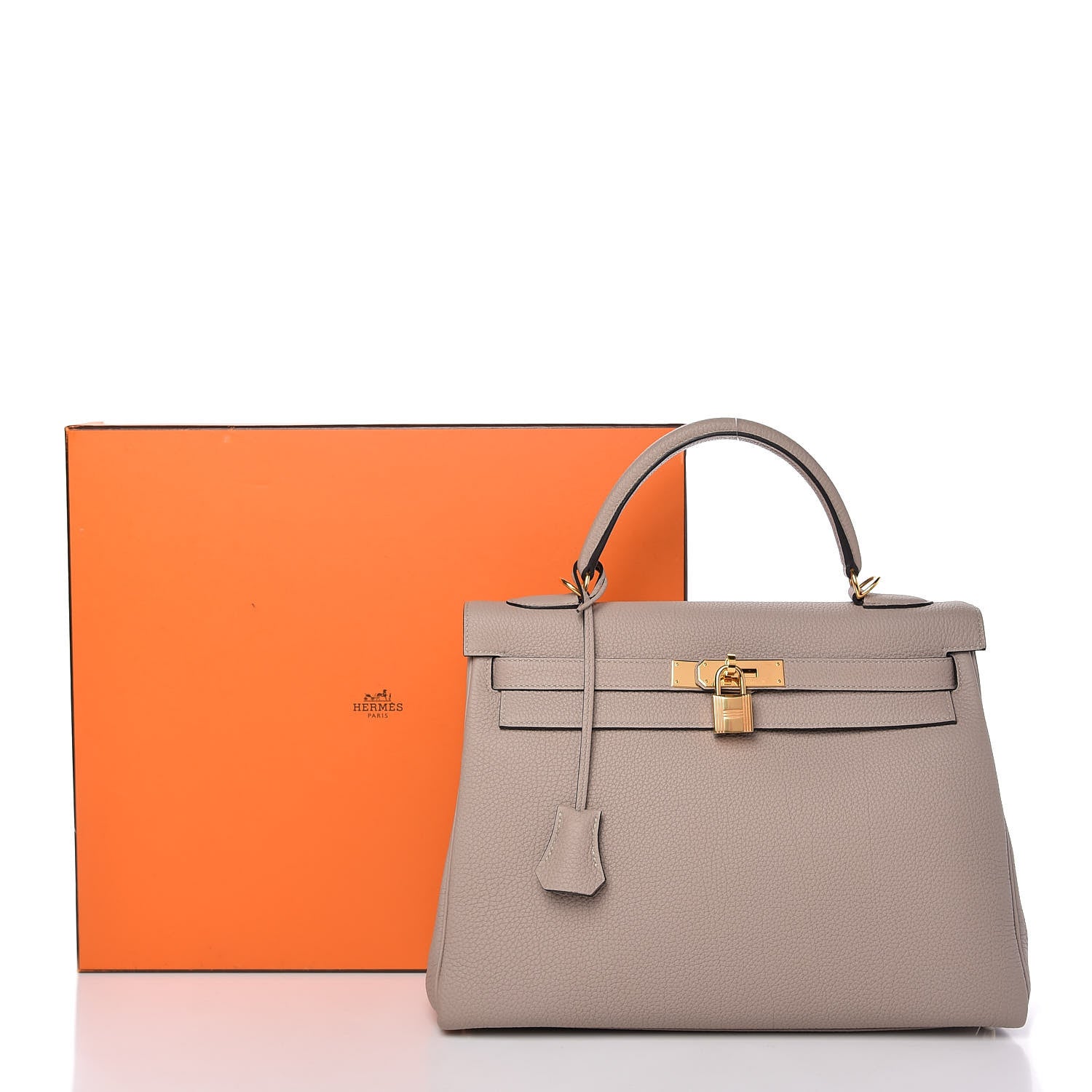 Hermes Togo Kelly Retourne 32 Gris Tourterelle 10 of 10