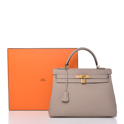Hermes Togo Kelly Retourne 32 Gris Tourterelle 10 of 10