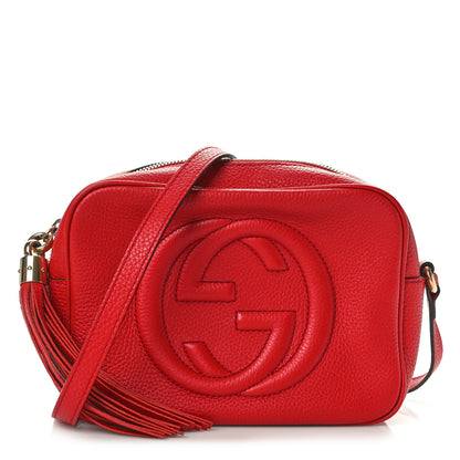 Gucci Pebbled Calfskin Small Soho Disco Bag Tabasco Red 1 of 10