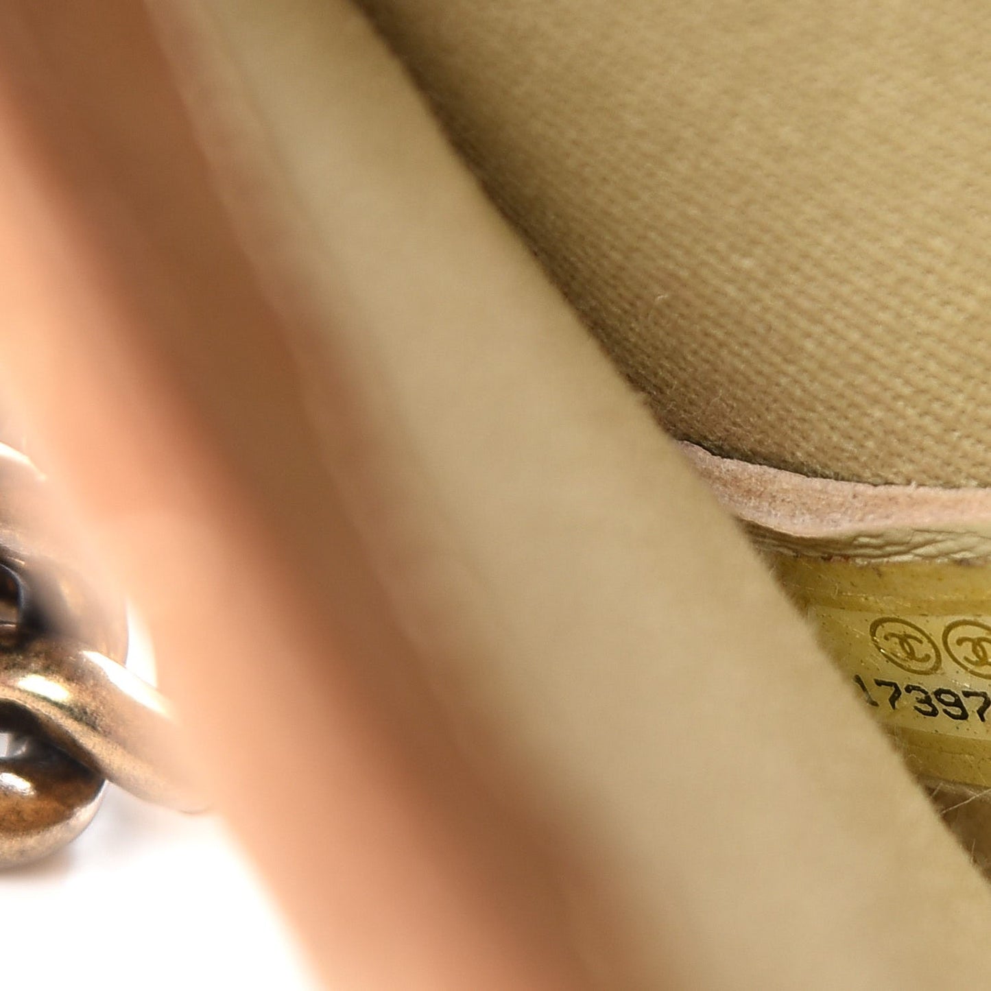 Metallic Goatskin Quilted Rita Flap Gold