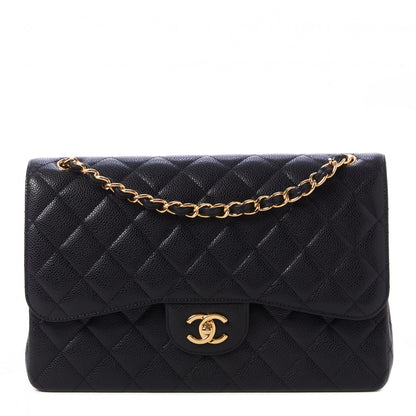 Chanel Caviar Quilted Jumbo Double Flap Black 1 of 11