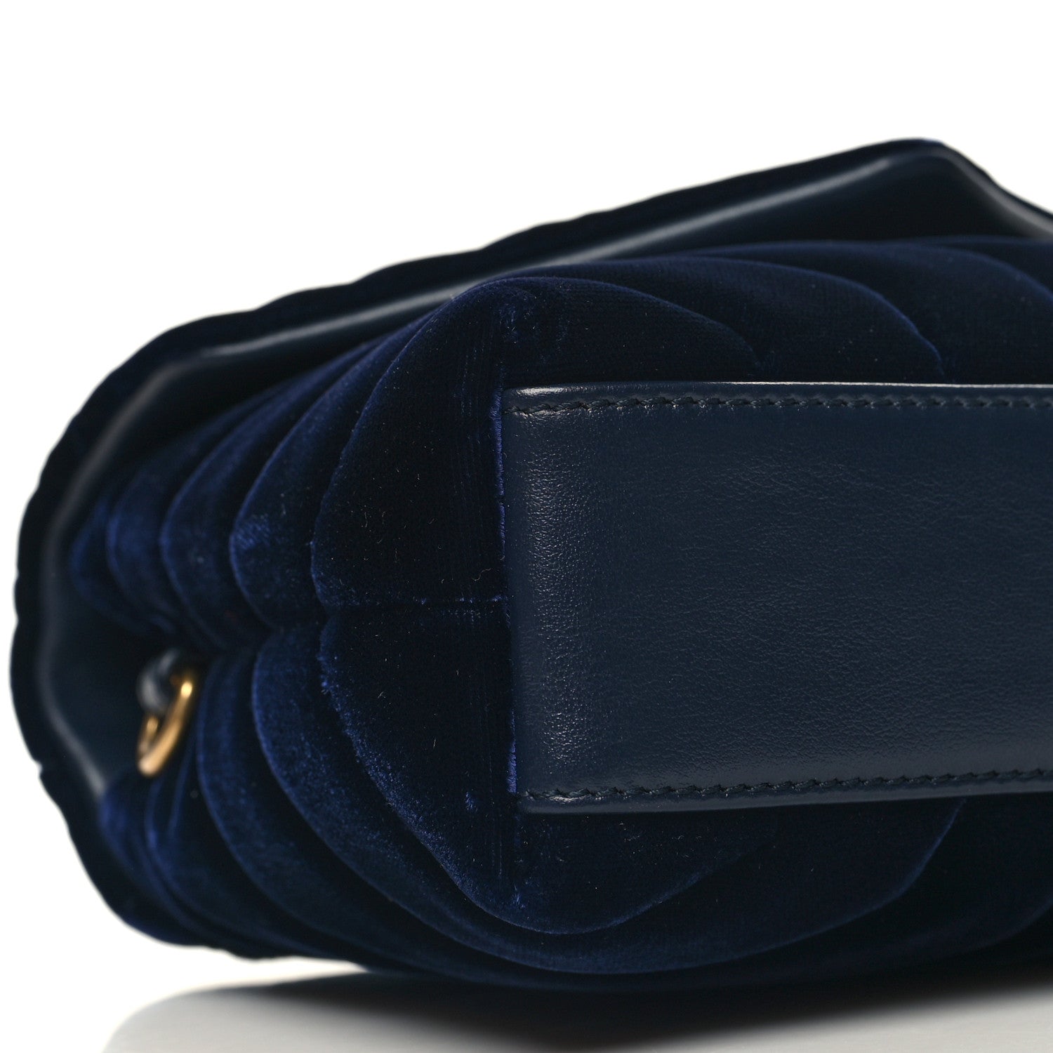 Saint Laurent Velvet Y Quilted Monogram Toy Loulou Chain Satchel Deep Marine 10 of 12