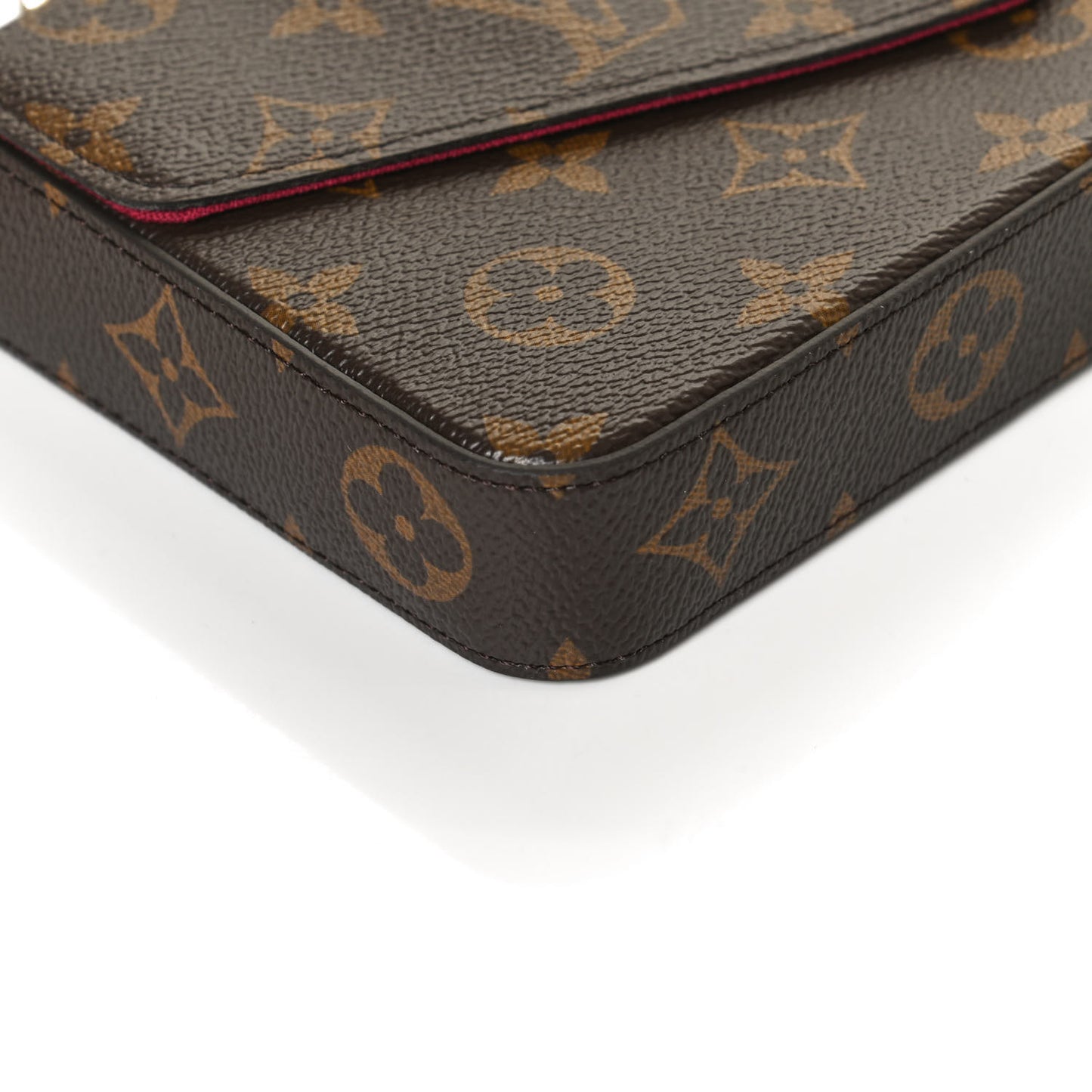 Monogram Pochette Felicie Chain Wallet Fuchsia