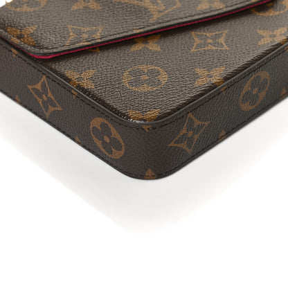 Louis Vuitton Monogram Pochette Felicie Chain Wallet Fuchsia 11 of 12