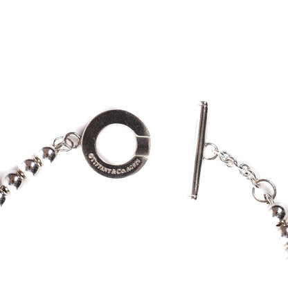 Tiffany Sterling Silver 4mm Beads Toggle Bracelet 6 of 6