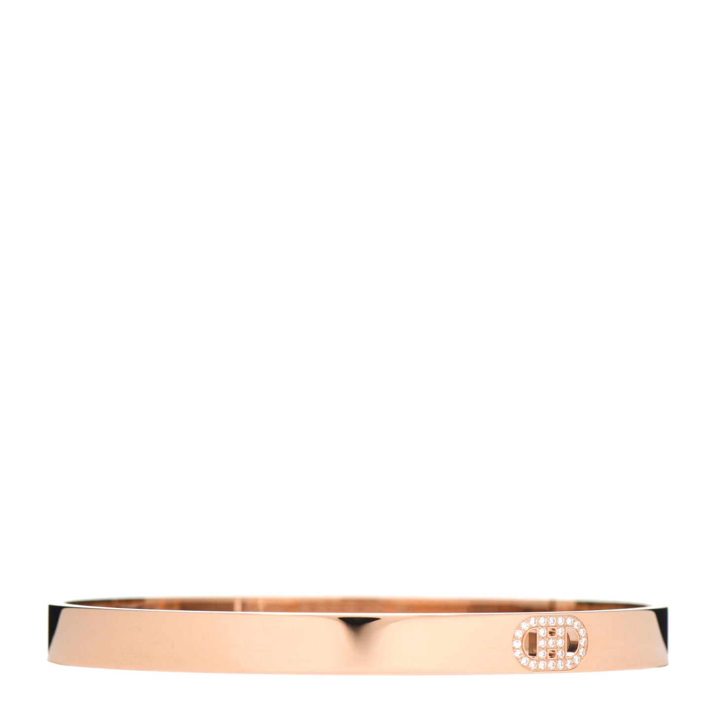 18K Rose Gold Diamond PM H D'Ancre Bracelet SH