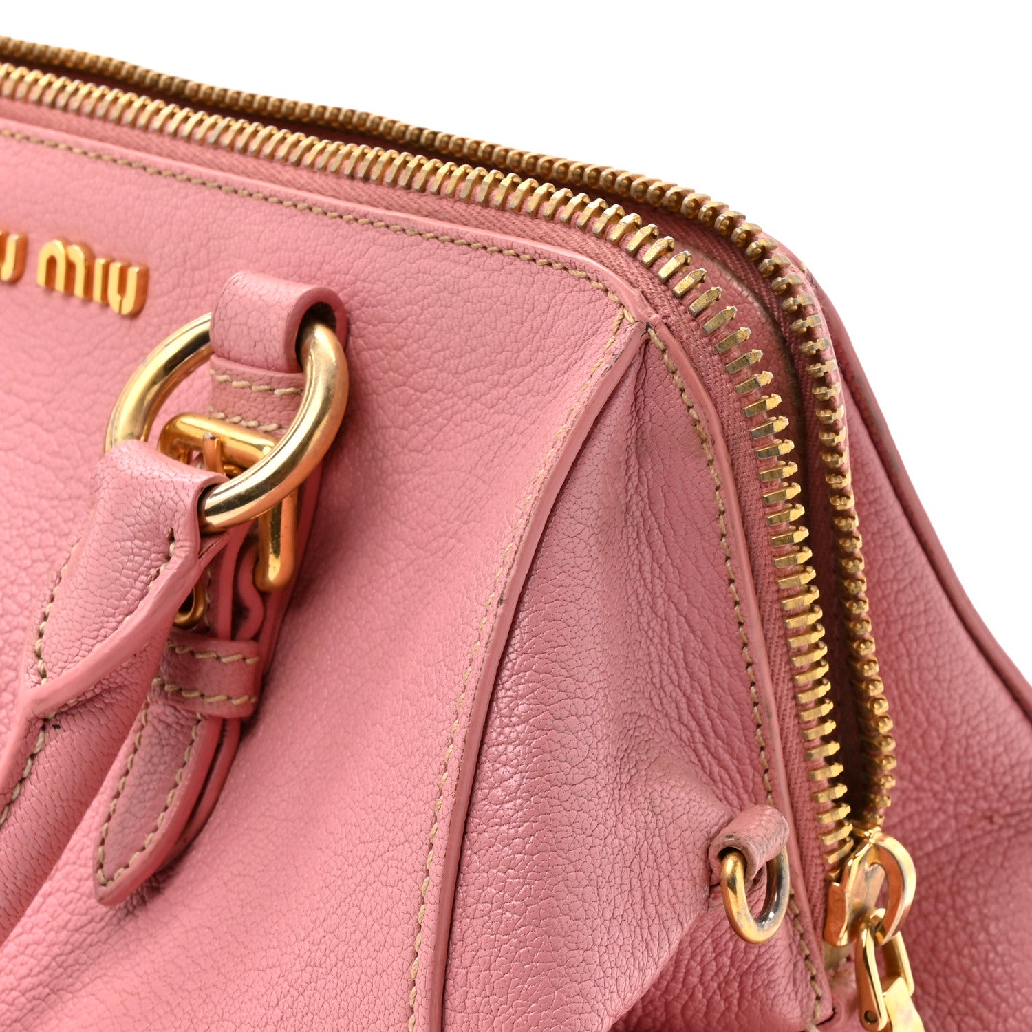 Miu Miu Goatskin Madras Bauletto Peonia 13 of 18