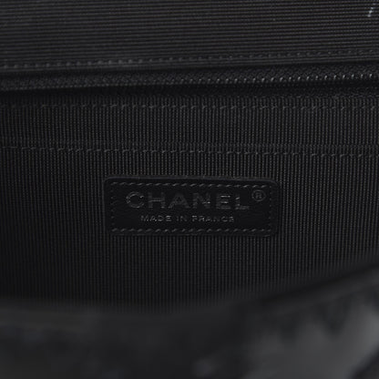 Chanel Tweed Patchwork Jumbo Single Flap Black 8 of 10