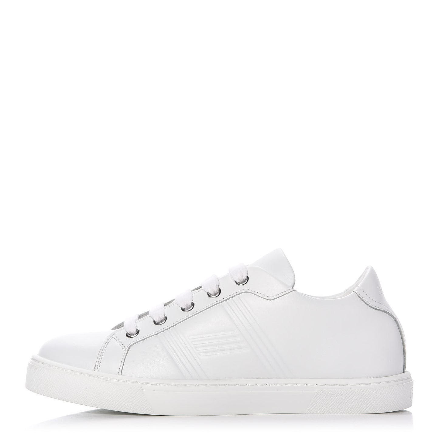 Calfskin Womens Advantage Sneakers 36.5 White