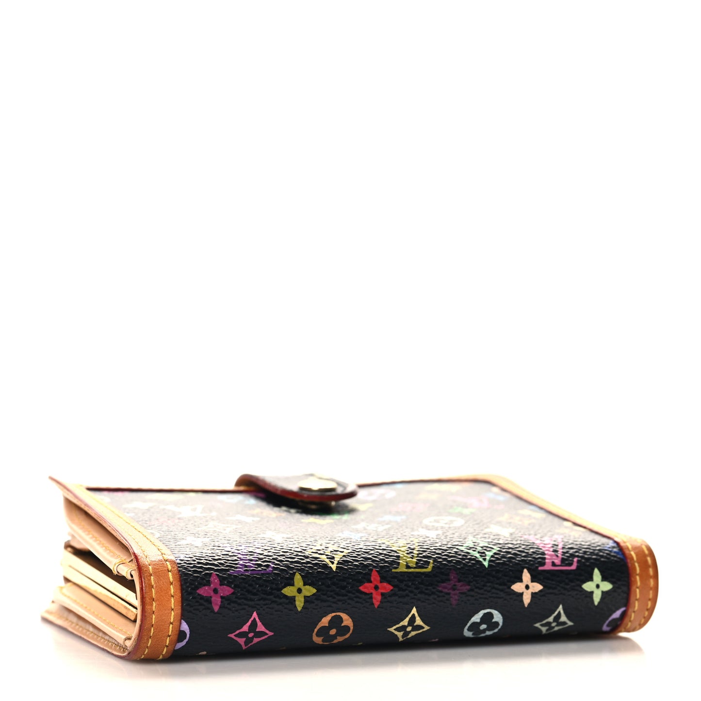 Monogram Multicolor French Purse Wallet Black