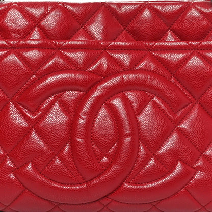 Chanel Caviar Quilted Timeless CC Soft Tote Red 8 of 12