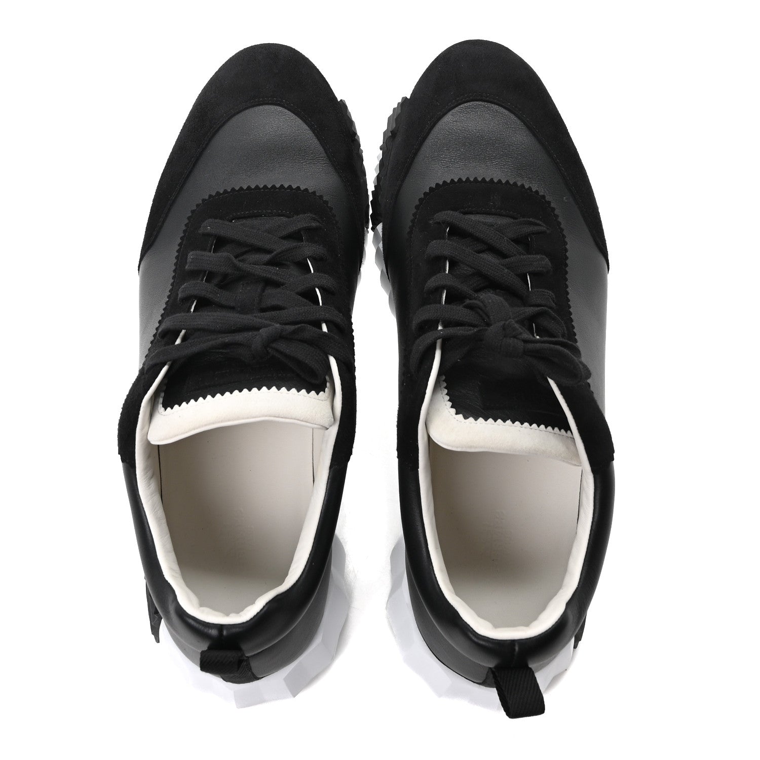 Hermes Goatskin Suede Goatskin Mens Bouncing Sneakers 45 Black 2 of 10
