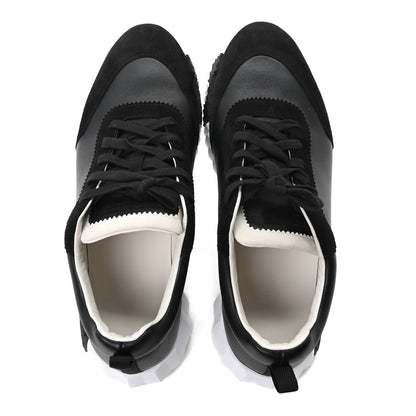 Hermes Goatskin Suede Goatskin Mens Bouncing Sneakers 45 Black 2 of 10