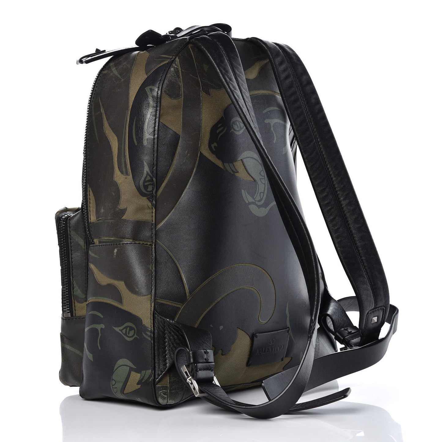 Nappa Canvas Panther Backpack Green