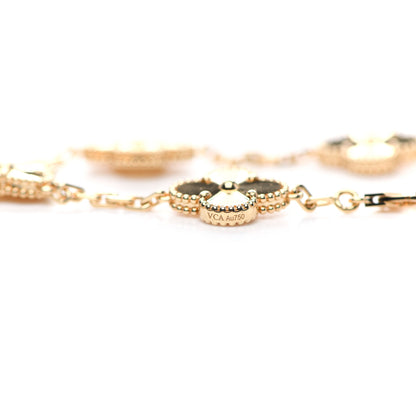 Van Cleef & Arpels 18K Yellow Gold 5 Motifs Guilloche Vintage Alhambra Bracelet 4 of 6