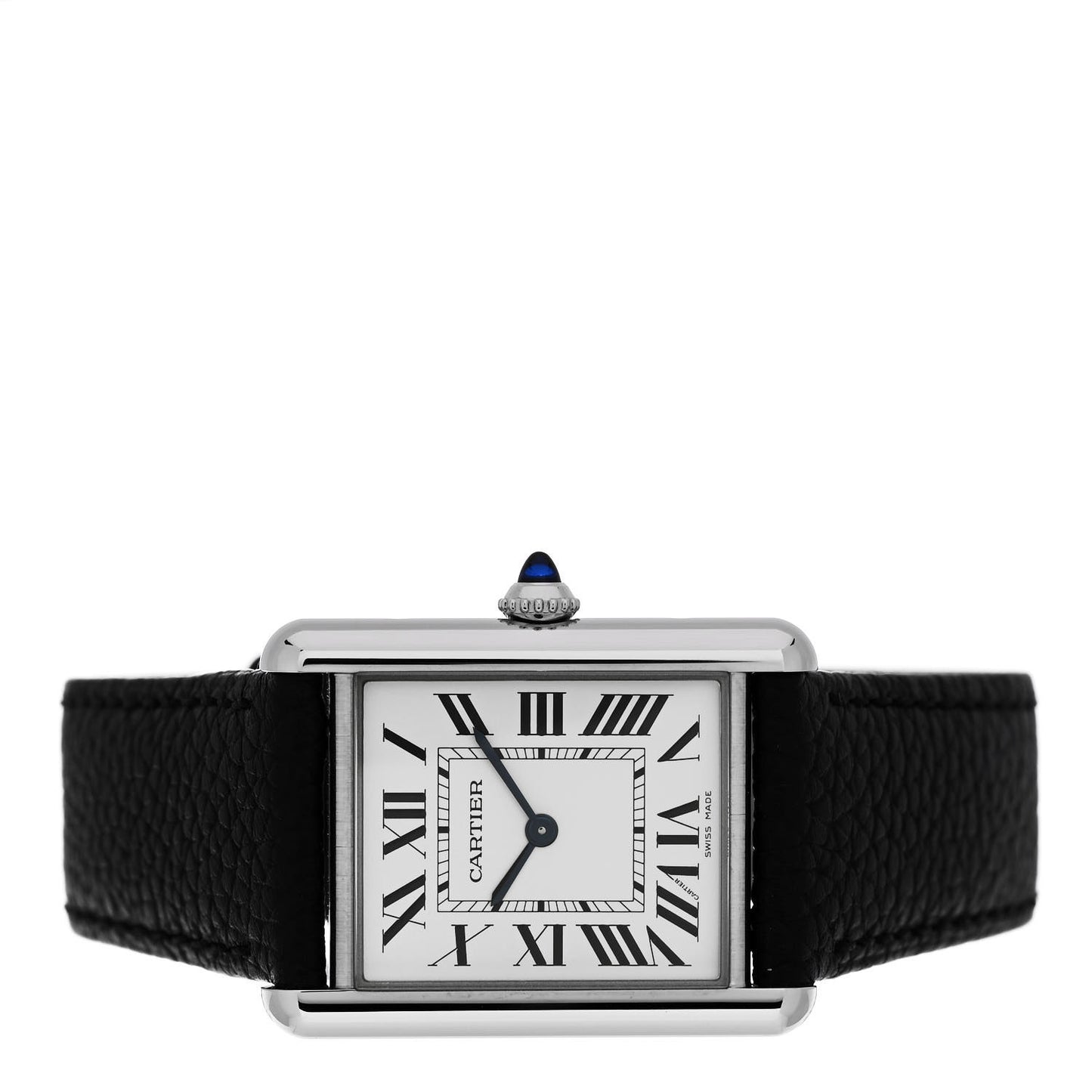 Stainless Steel Calfskin 25mm Must de Cartier Tank Quartz Watch