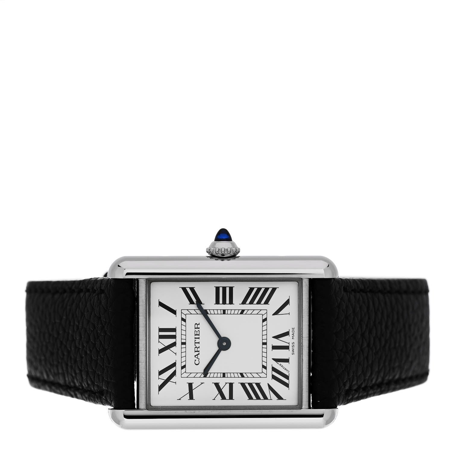 Cartier Stainless Steel Calfskin 25mm Must de Cartier Tank Quartz Watch 2 of 4