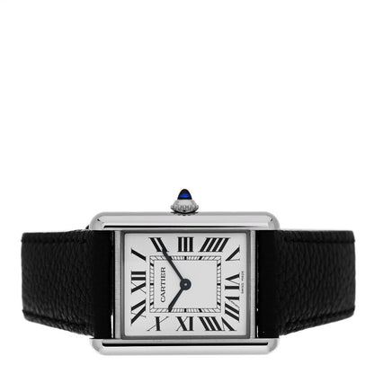 Cartier Stainless Steel Calfskin 25mm Must de Cartier Tank Quartz Watch 2 of 4