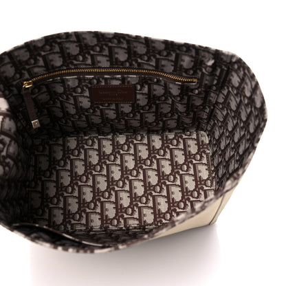 Christian Dior Woven Raffia Floral Embellished Small Book Tote Natural 11 of 11