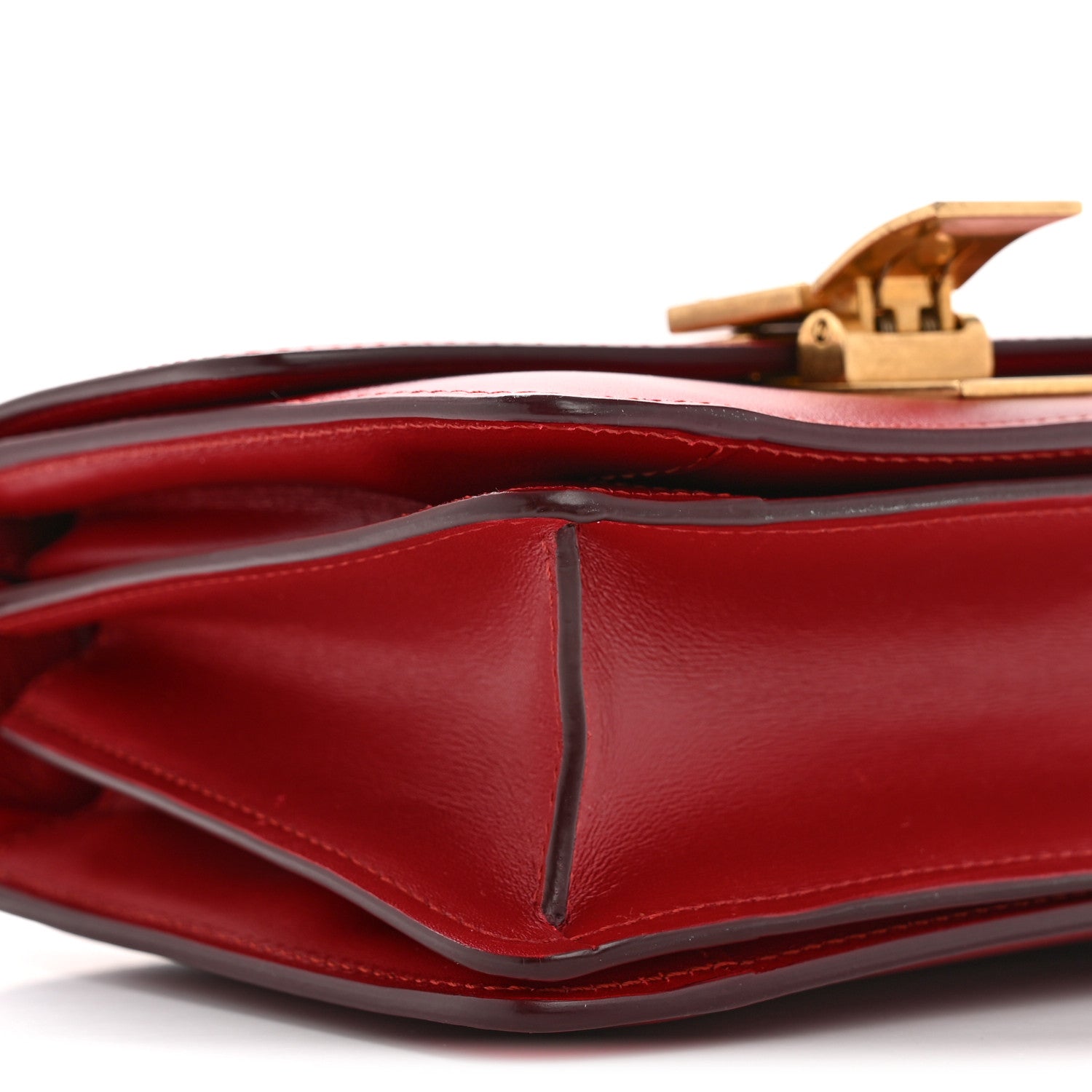 Celine Smooth Calfskin Small Classic Box Flap Bag Red 10 of 13