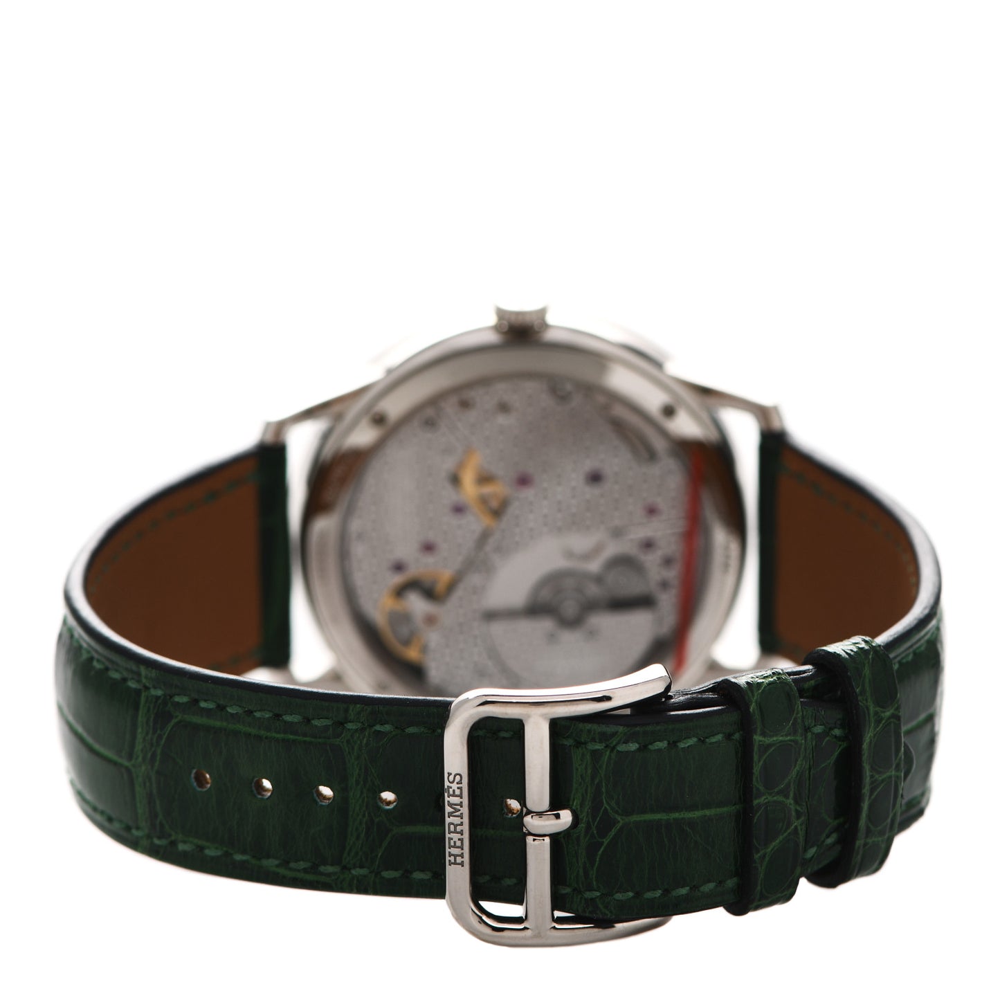 18K White Gold Alligator 39.5mm Limited Edition Millefioris Tortoise Automatic Watch Vert Moyen