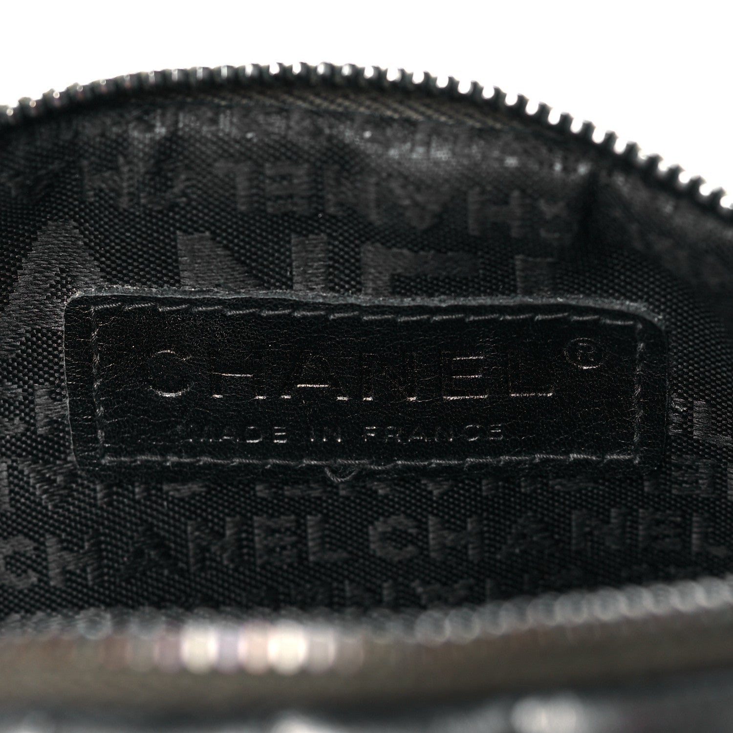 Chanel Metallic Lambskin Horizontal Quilt Pochette Dark Grey 6 of 10