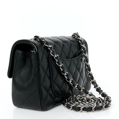 Chanel Lambskin Quilted Mini Rectangular Flap Black 3 of 11