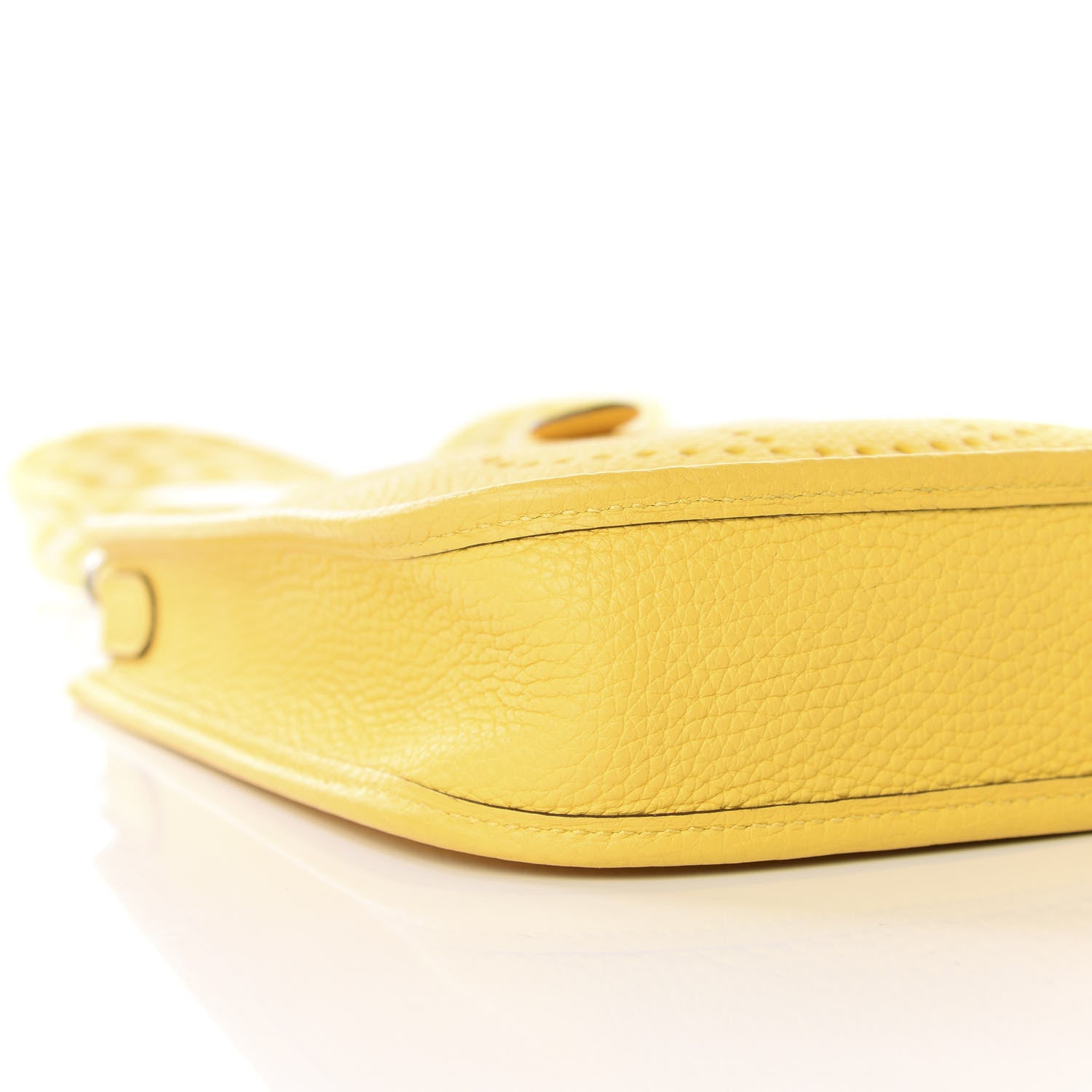 Hermes Taurillon Clemence Amazone Evelyne TPM Jaune De Naples White 5 of 9