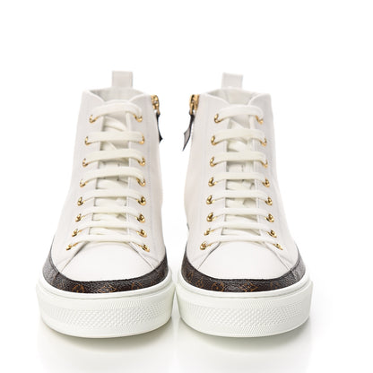 Louis Vuitton Monogram Stellar Sneaker Boots 37 White 2 of 9